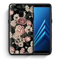Thumbnail for Θήκη Samsung A8 Wild Roses Flower από τη Smartfits με σχέδιο στο πίσω μέρος και μαύρο περίβλημα | Samsung A8 Wild Roses Flower case with colorful back and black bezels
