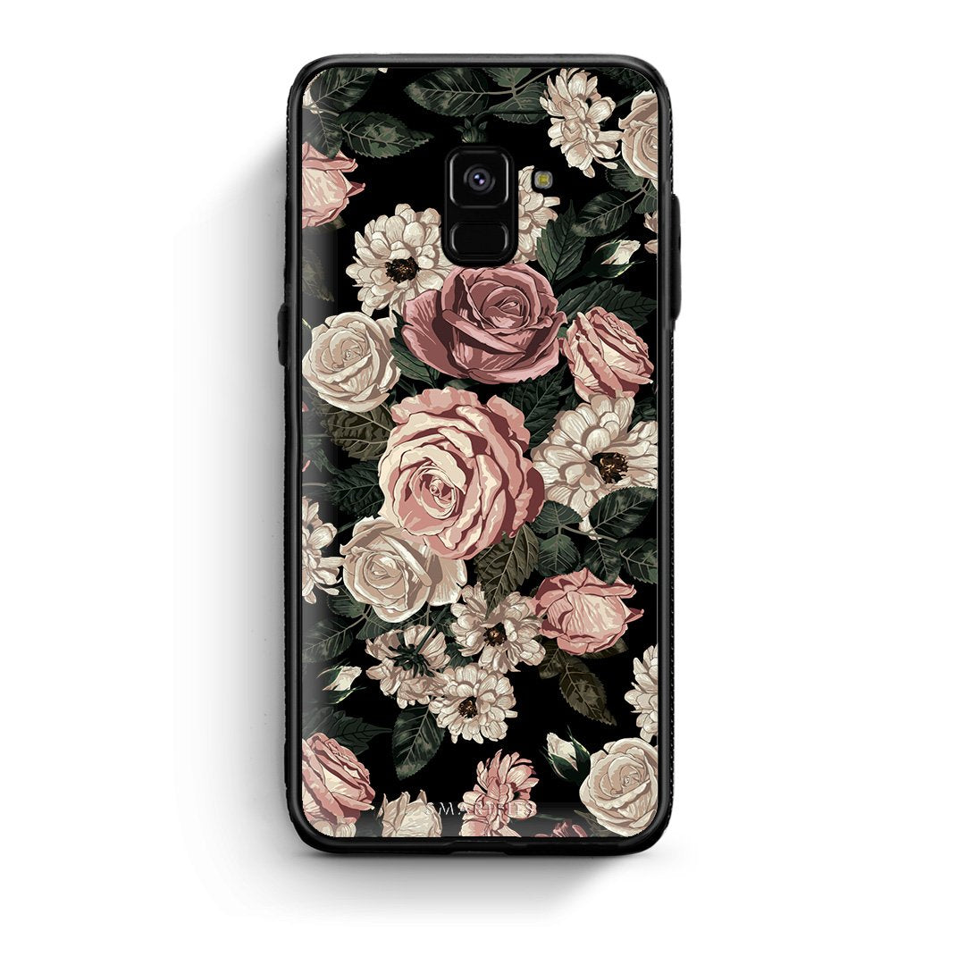 4 - Samsung A8 Wild Roses Flower case, cover, bumper