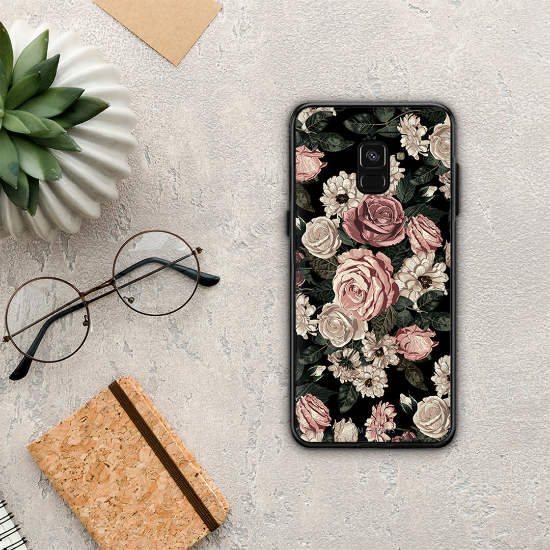 Flower Wild Roses - Samsung Galaxy A8 θήκη
