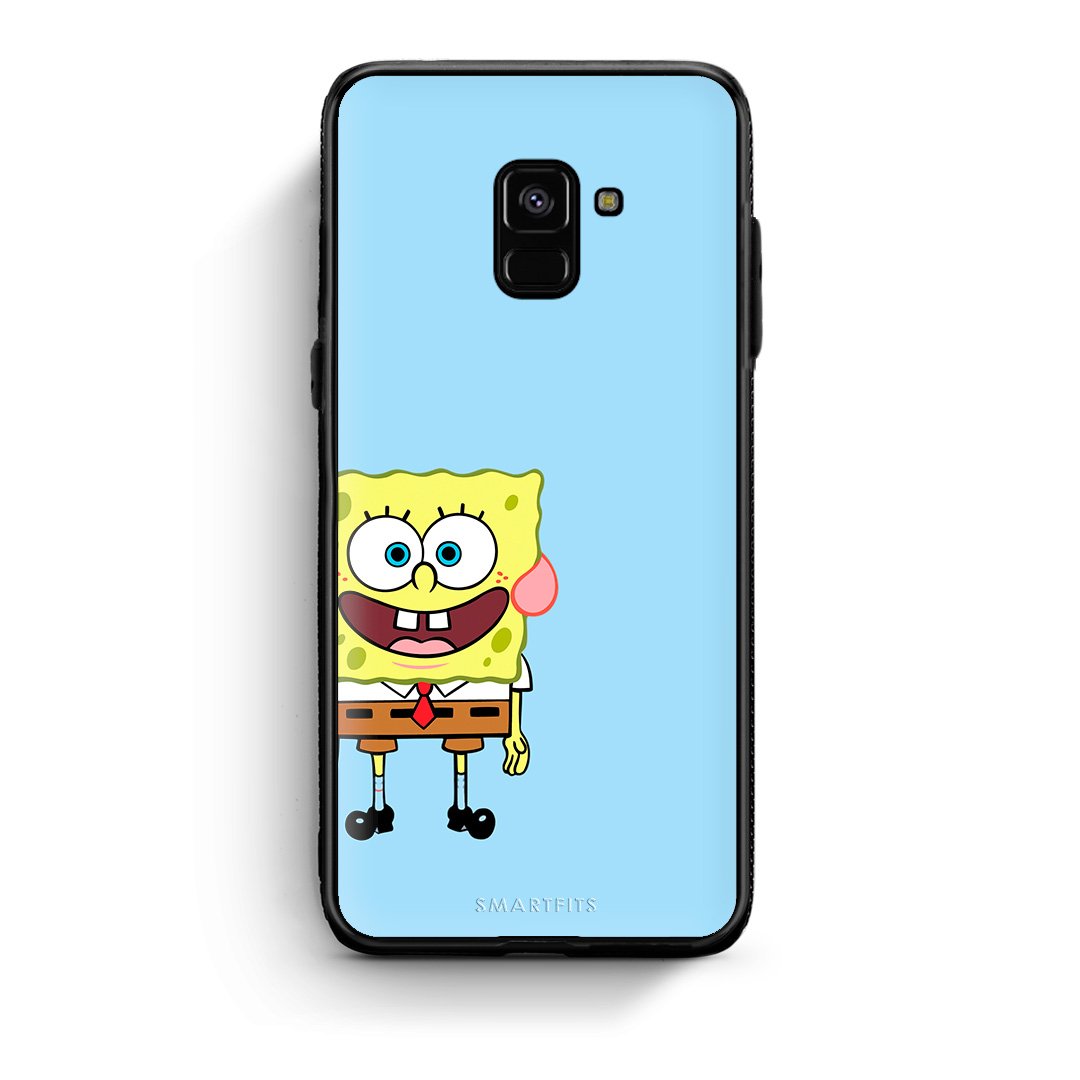 Samsung A8 Friends Bob θήκη από τη Smartfits με σχέδιο στο πίσω μέρος και μαύρο περίβλημα | Smartphone case with colorful back and black bezels by Smartfits