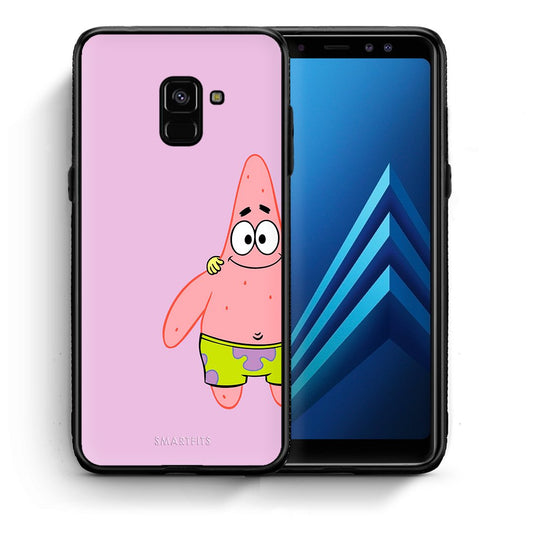 Θήκη Samsung A8  Friends Patrick από τη Smartfits με σχέδιο στο πίσω μέρος και μαύρο περίβλημα | Samsung A8  Friends Patrick case with colorful back and black bezels