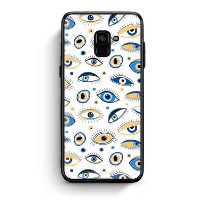 Samsung A8 Ftou Ftou θήκη από τη Smartfits με σχέδιο στο πίσω μέρος και μαύρο περίβλημα | Smartphone case with colorful back and black bezels by Smartfits