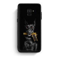 Thumbnail for Samsung A8 Golden Gun Θήκη Αγίου Βαλεντίνου από τη Smartfits με σχέδιο στο πίσω μέρος και μαύρο περίβλημα | Smartphone case with colorful back and black bezels by Smartfits