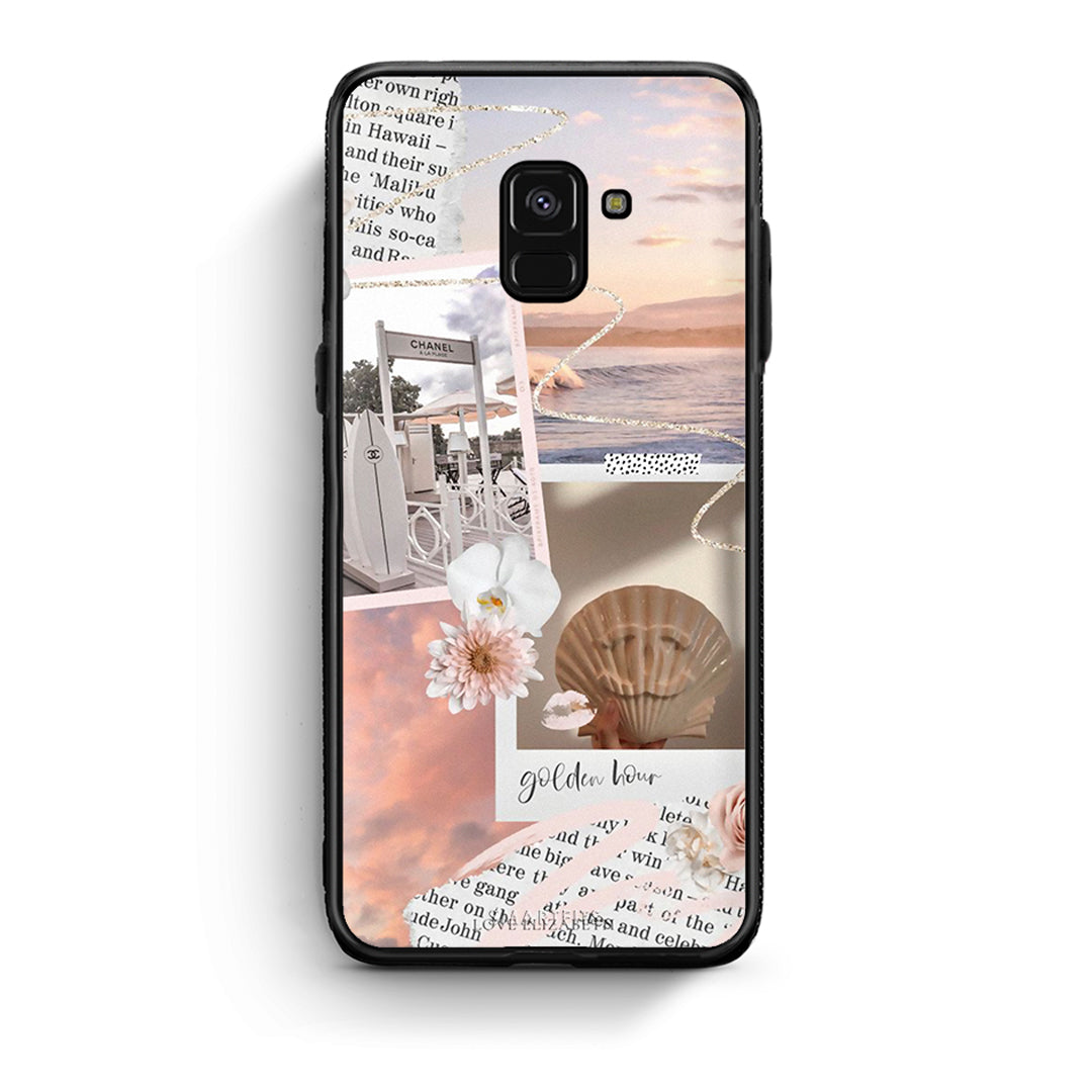 Samsung A8 Golden Hour Θήκη Αγίου Βαλεντίνου από τη Smartfits με σχέδιο στο πίσω μέρος και μαύρο περίβλημα | Smartphone case with colorful back and black bezels by Smartfits