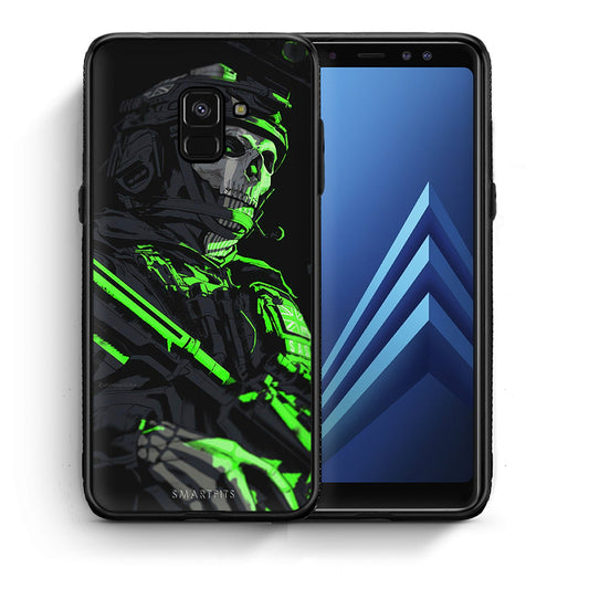 Θήκη Αγίου Βαλεντίνου Samsung A8 Green Soldier από τη Smartfits με σχέδιο στο πίσω μέρος και μαύρο περίβλημα | Samsung A8 Green Soldier case with colorful back and black bezels