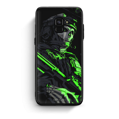 Samsung A8 Green Soldier Θήκη Αγίου Βαλεντίνου από τη Smartfits με σχέδιο στο πίσω μέρος και μαύρο περίβλημα | Smartphone case with colorful back and black bezels by Smartfits