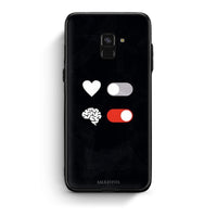 Thumbnail for Samsung A8 Heart Vs Brain Θήκη Αγίου Βαλεντίνου από τη Smartfits με σχέδιο στο πίσω μέρος και μαύρο περίβλημα | Smartphone case with colorful back and black bezels by Smartfits