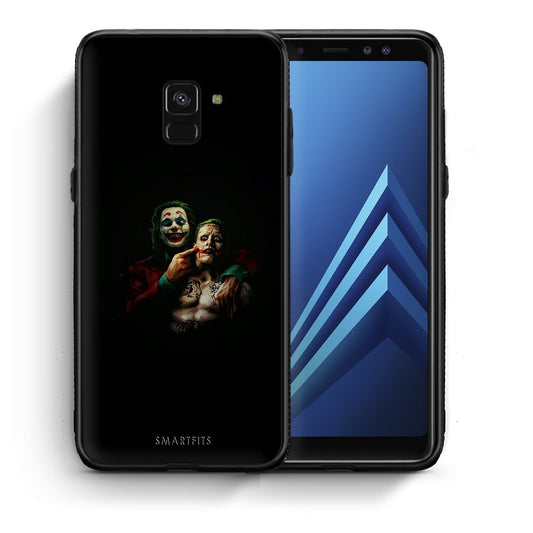 Θήκη Samsung A8 Clown Hero από τη Smartfits με σχέδιο στο πίσω μέρος και μαύρο περίβλημα | Samsung A8 Clown Hero case with colorful back and black bezels