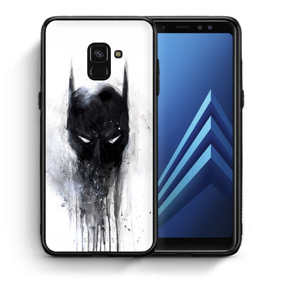 Θήκη Samsung A8 Paint Bat Hero από τη Smartfits με σχέδιο στο πίσω μέρος και μαύρο περίβλημα | Samsung A8 Paint Bat Hero case with colorful back and black bezels