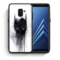 Thumbnail for Θήκη Samsung A8 Paint Bat Hero από τη Smartfits με σχέδιο στο πίσω μέρος και μαύρο περίβλημα | Samsung A8 Paint Bat Hero case with colorful back and black bezels