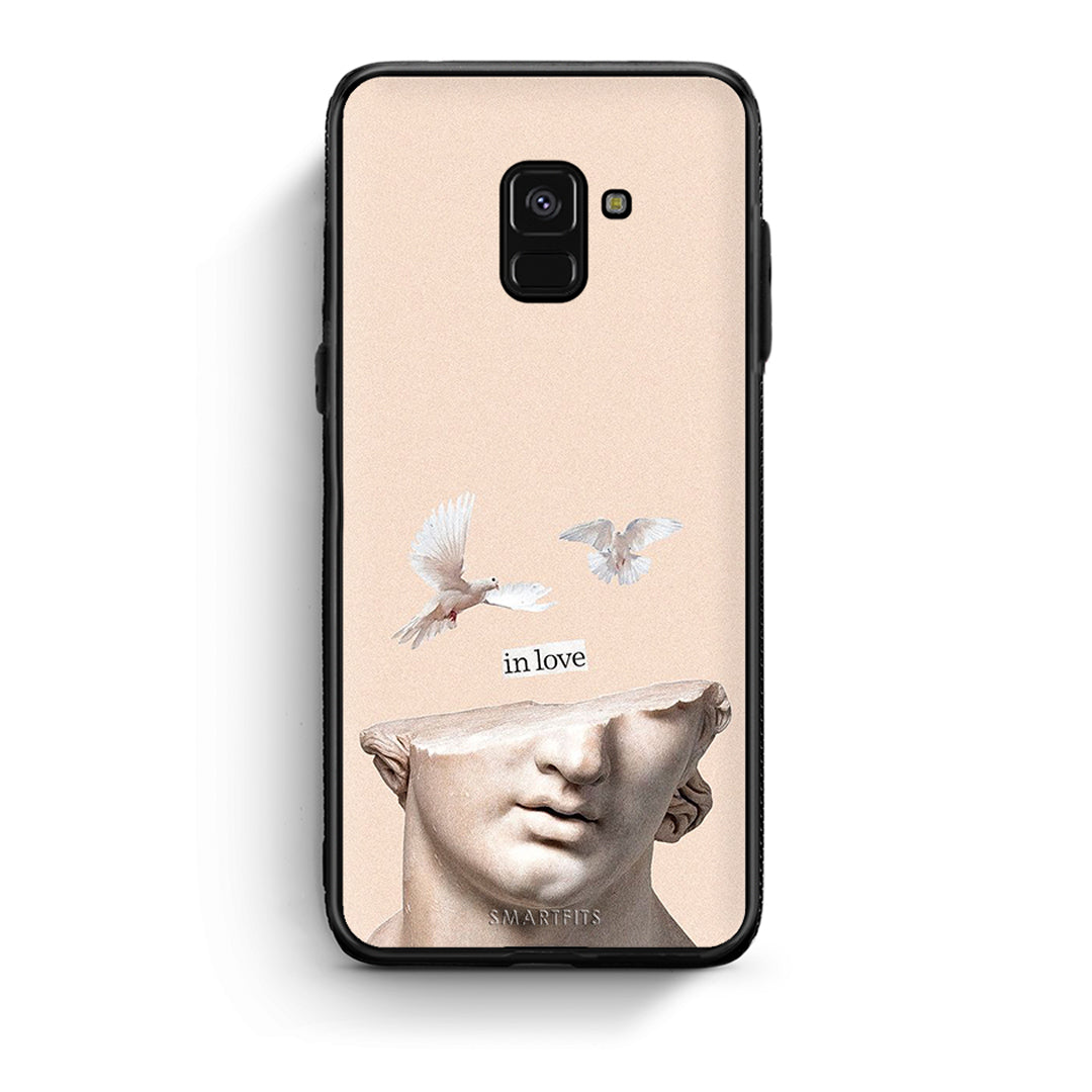 Samsung A8 In Love θήκη από τη Smartfits με σχέδιο στο πίσω μέρος και μαύρο περίβλημα | Smartphone case with colorful back and black bezels by Smartfits