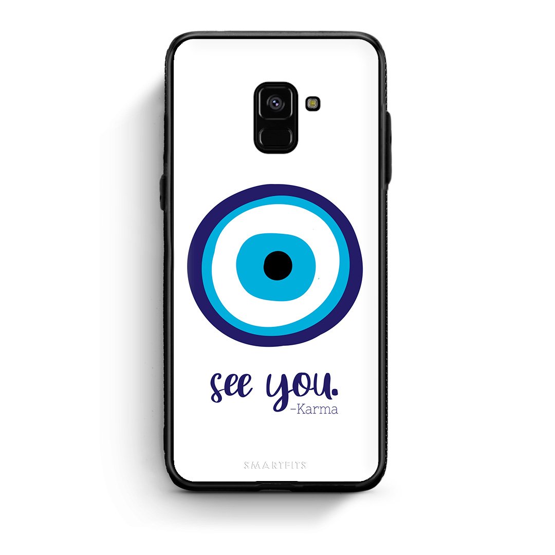 Samsung A8 Karma Says θήκη από τη Smartfits με σχέδιο στο πίσω μέρος και μαύρο περίβλημα | Smartphone case with colorful back and black bezels by Smartfits