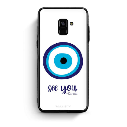 Samsung A8 Karma Says θήκη από τη Smartfits με σχέδιο στο πίσω μέρος και μαύρο περίβλημα | Smartphone case with colorful back and black bezels by Smartfits