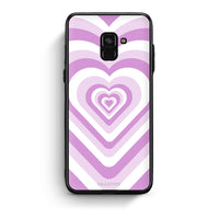 Thumbnail for Samsung A8 Lilac Hearts θήκη από τη Smartfits με σχέδιο στο πίσω μέρος και μαύρο περίβλημα | Smartphone case with colorful back and black bezels by Smartfits