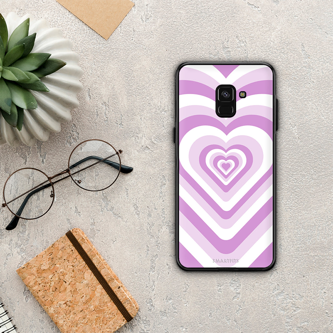 Lilac Hearts - Samsung Galaxy A8 θήκη