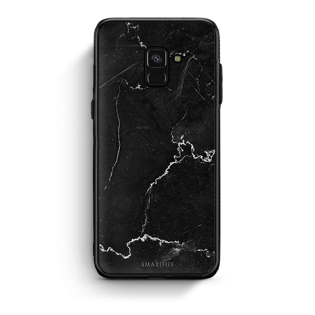 Samsung A8 Marble Black θήκη από τη Smartfits με σχέδιο στο πίσω μέρος και μαύρο περίβλημα | Smartphone case with colorful back and black bezels by Smartfits