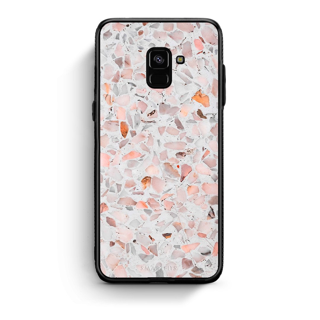 Samsung A8 Marble Terrazzo θήκη από τη Smartfits με σχέδιο στο πίσω μέρος και μαύρο περίβλημα | Smartphone case with colorful back and black bezels by Smartfits