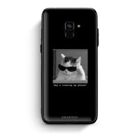 Thumbnail for Samsung A8 Meme Cat θήκη από τη Smartfits με σχέδιο στο πίσω μέρος και μαύρο περίβλημα | Smartphone case with colorful back and black bezels by Smartfits