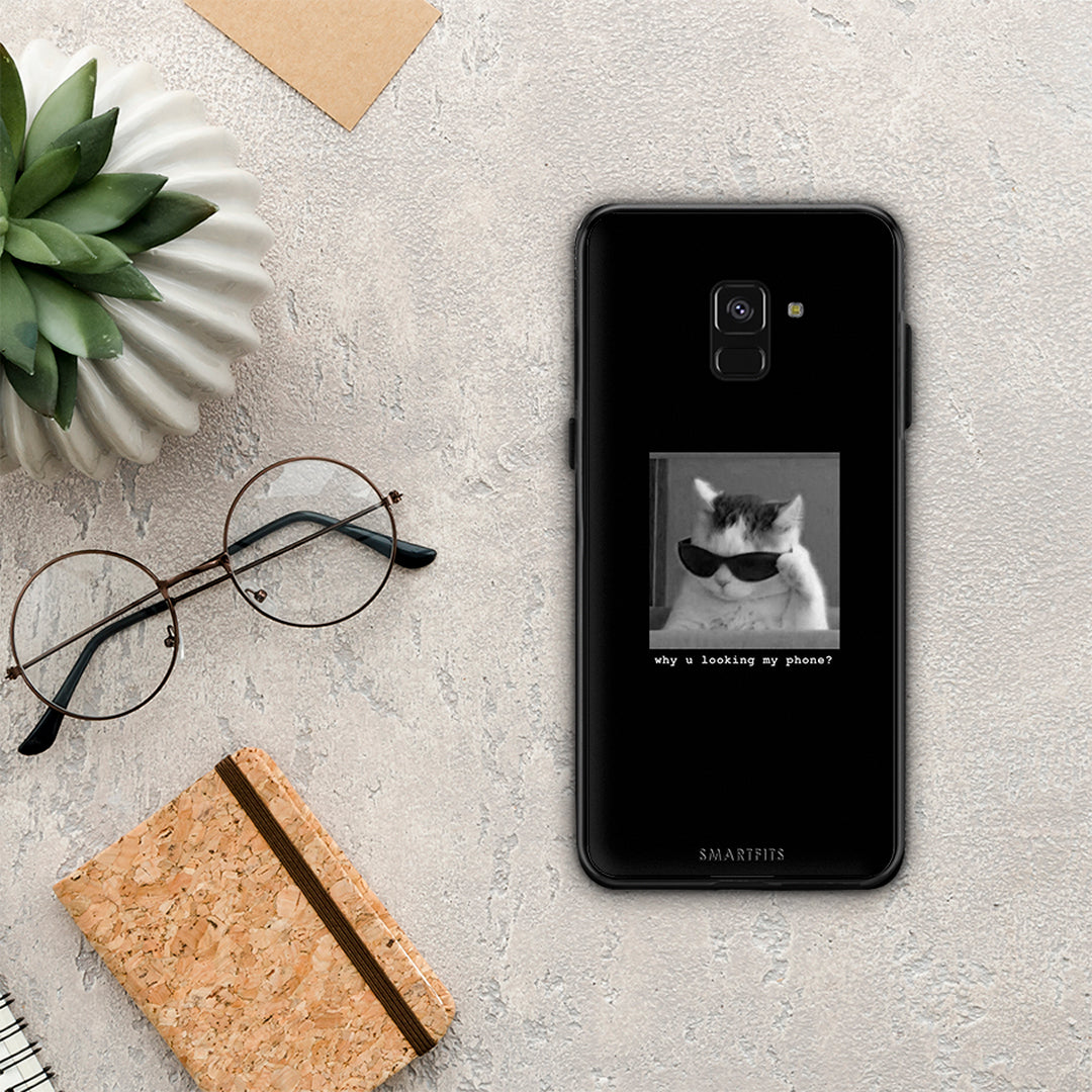 Meme Cat - Samsung Galaxy A8 θήκη