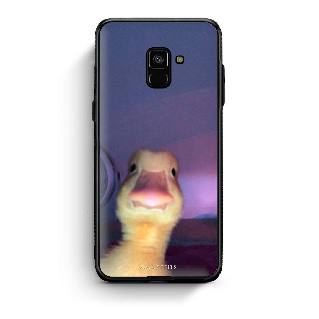 Samsung A8 Meme Duck θήκη από τη Smartfits με σχέδιο στο πίσω μέρος και μαύρο περίβλημα | Smartphone case with colorful back and black bezels by Smartfits