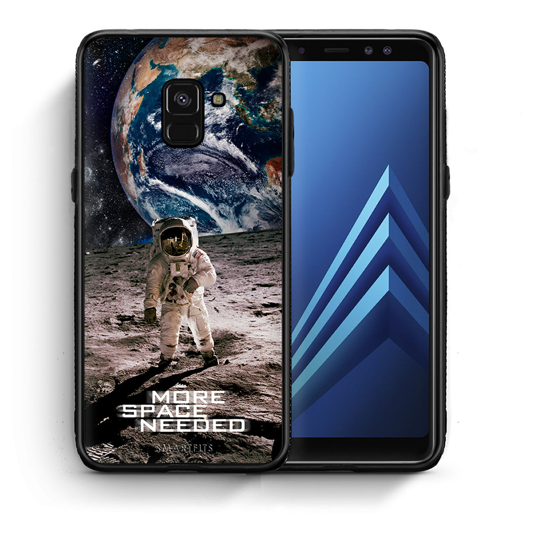 Θήκη Samsung A8 More Space από τη Smartfits με σχέδιο στο πίσω μέρος και μαύρο περίβλημα | Samsung A8 More Space case with colorful back and black bezels