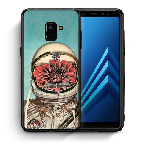 Θήκη Samsung A8 Nasa Bloom από τη Smartfits με σχέδιο στο πίσω μέρος και μαύρο περίβλημα | Samsung A8 Nasa Bloom case with colorful back and black bezels