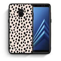Thumbnail for Θήκη Samsung A8 New Polka Dots από τη Smartfits με σχέδιο στο πίσω μέρος και μαύρο περίβλημα | Samsung A8 New Polka Dots case with colorful back and black bezels