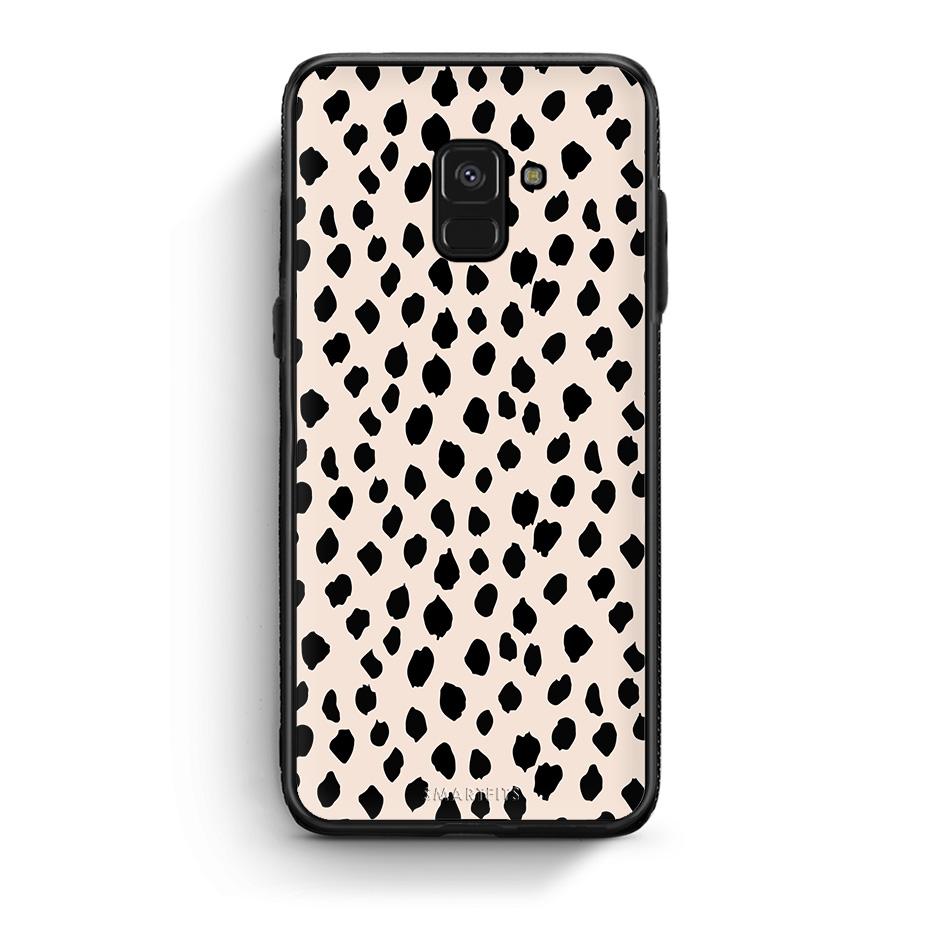 Samsung A8 New Polka Dots θήκη από τη Smartfits με σχέδιο στο πίσω μέρος και μαύρο περίβλημα | Smartphone case with colorful back and black bezels by Smartfits