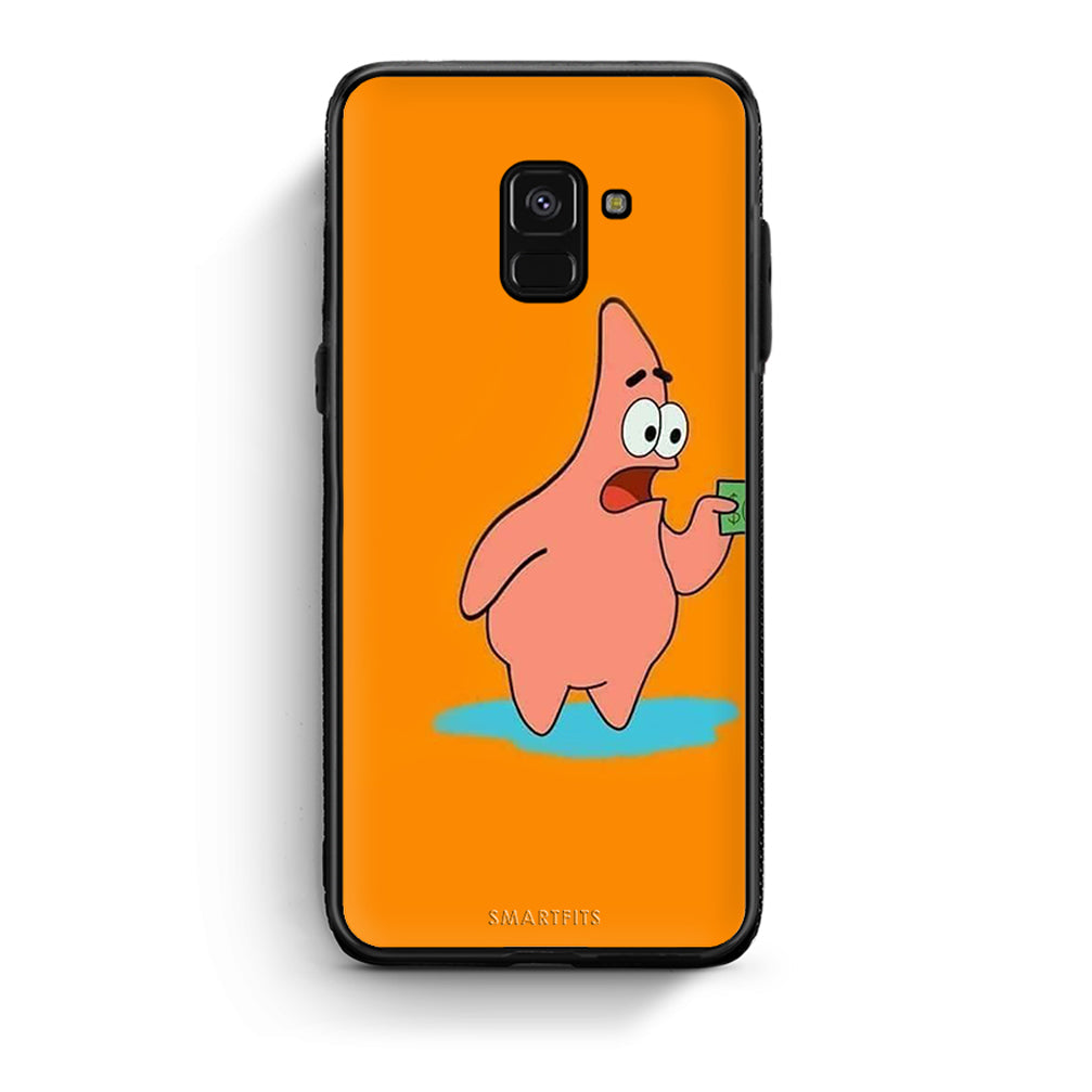 Samsung A8 No Money 1 Θήκη Αγίου Βαλεντίνου από τη Smartfits με σχέδιο στο πίσω μέρος και μαύρο περίβλημα | Smartphone case with colorful back and black bezels by Smartfits