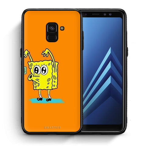 Θήκη Αγίου Βαλεντίνου Samsung A8 No Money 2 από τη Smartfits με σχέδιο στο πίσω μέρος και μαύρο περίβλημα | Samsung A8 No Money 2 case with colorful back and black bezels