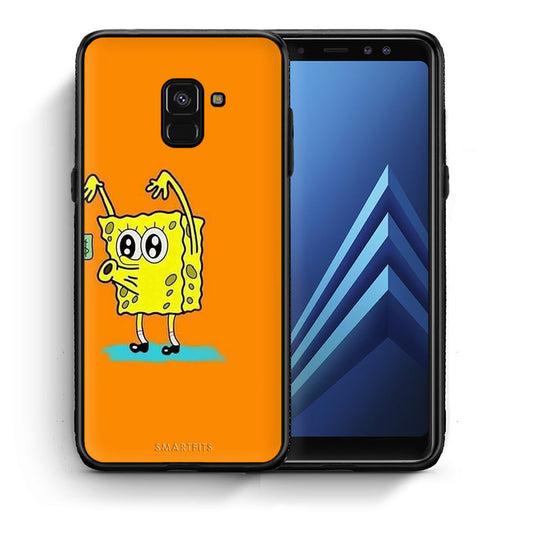 Θήκη Αγίου Βαλεντίνου Samsung A8 No Money 2 από τη Smartfits με σχέδιο στο πίσω μέρος και μαύρο περίβλημα | Samsung A8 No Money 2 case with colorful back and black bezels