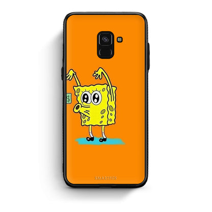 Samsung A8 No Money 2 Θήκη Αγίου Βαλεντίνου από τη Smartfits με σχέδιο στο πίσω μέρος και μαύρο περίβλημα | Smartphone case with colorful back and black bezels by Smartfits