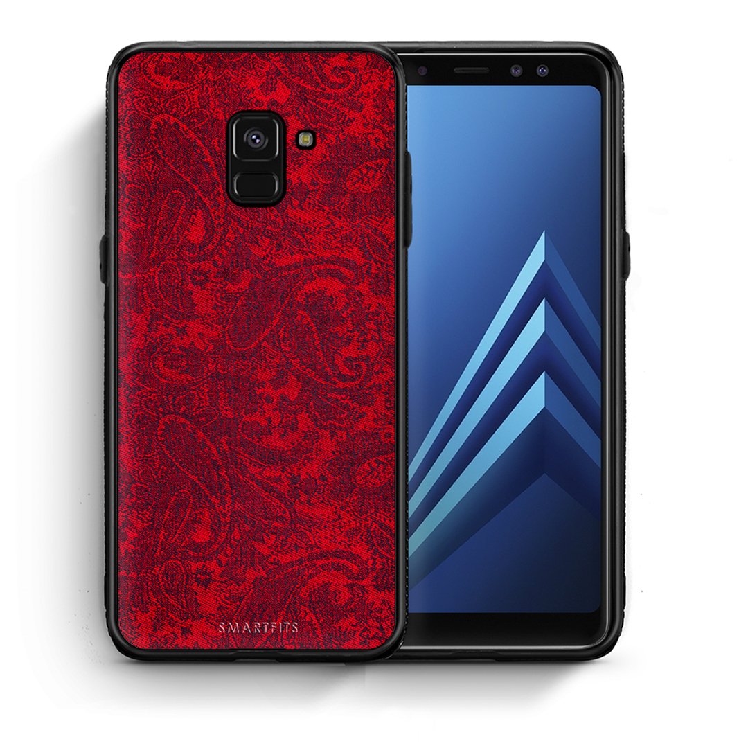 Θήκη Samsung A8 Paisley Cashmere από τη Smartfits με σχέδιο στο πίσω μέρος και μαύρο περίβλημα | Samsung A8 Paisley Cashmere case with colorful back and black bezels