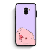 Thumbnail for Samsung A8 Pig Love 2 Θήκη Αγίου Βαλεντίνου από τη Smartfits με σχέδιο στο πίσω μέρος και μαύρο περίβλημα | Smartphone case with colorful back and black bezels by Smartfits