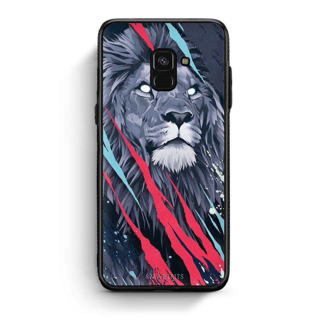 4 - Samsung A8 Lion Designer PopArt case, cover, bumper