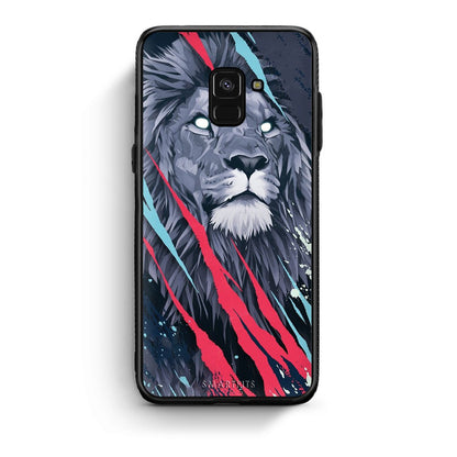 4 - Samsung A8 Lion Designer PopArt case, cover, bumper