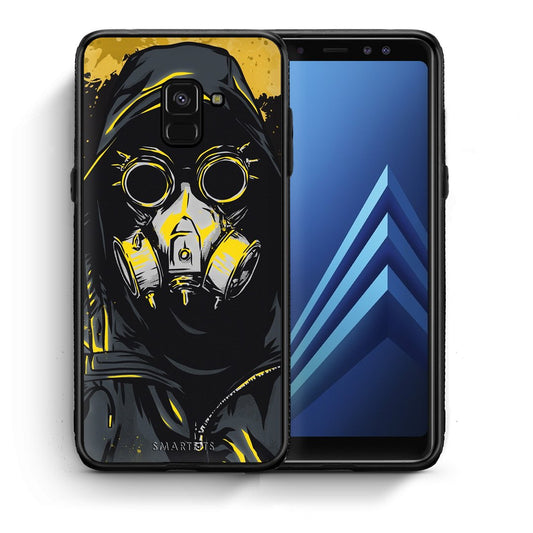 Θήκη Samsung A8 Mask PopArt από τη Smartfits με σχέδιο στο πίσω μέρος και μαύρο περίβλημα | Samsung A8 Mask PopArt case with colorful back and black bezels