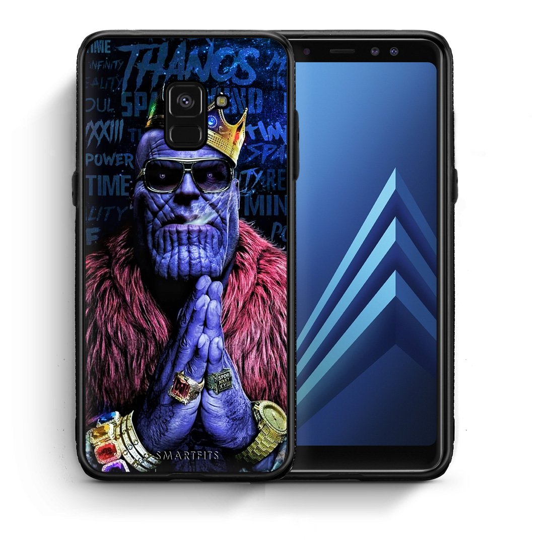 Θήκη Samsung A8 Thanos PopArt από τη Smartfits με σχέδιο στο πίσω μέρος και μαύρο περίβλημα | Samsung A8 Thanos PopArt case with colorful back and black bezels