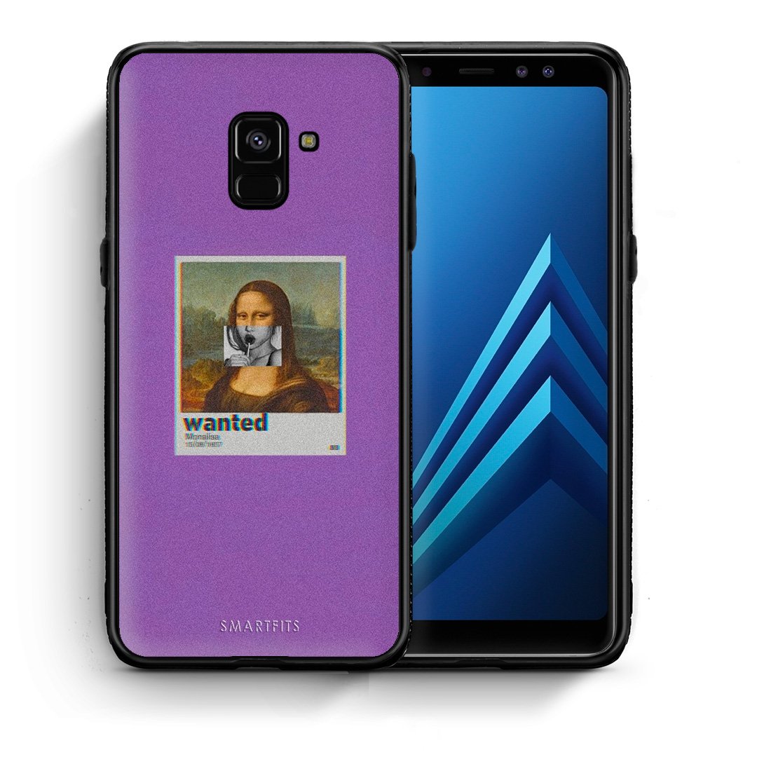 Θήκη Samsung A8 Monalisa Popart από τη Smartfits με σχέδιο στο πίσω μέρος και μαύρο περίβλημα | Samsung A8 Monalisa Popart case with colorful back and black bezels