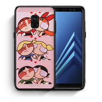 Thumbnail for Θήκη Αγίου Βαλεντίνου Samsung A8 Puff Love από τη Smartfits με σχέδιο στο πίσω μέρος και μαύρο περίβλημα | Samsung A8 Puff Love case with colorful back and black bezels