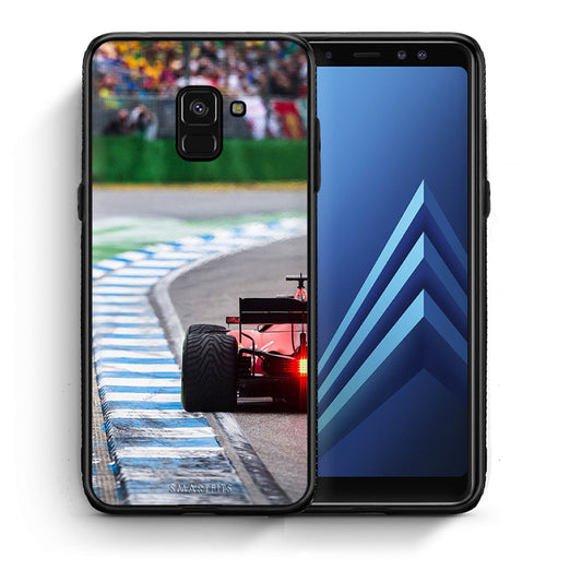 Θήκη Samsung A8 Racing Vibes από τη Smartfits με σχέδιο στο πίσω μέρος και μαύρο περίβλημα | Samsung A8 Racing Vibes case with colorful back and black bezels