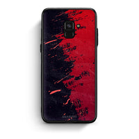 Thumbnail for Samsung A8 Red Paint Θήκη Αγίου Βαλεντίνου από τη Smartfits με σχέδιο στο πίσω μέρος και μαύρο περίβλημα | Smartphone case with colorful back and black bezels by Smartfits