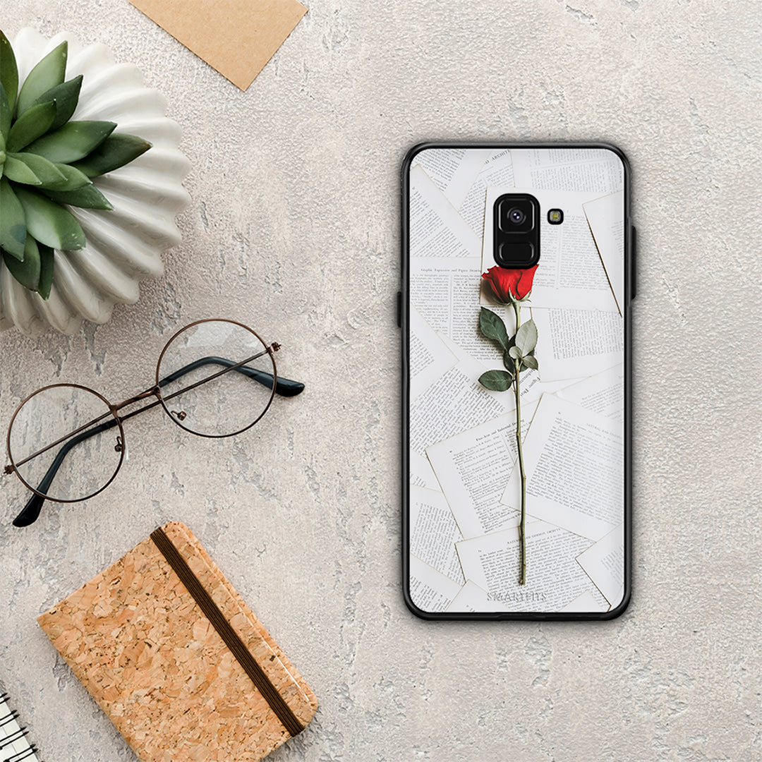 Red Rose - Samsung Galaxy A8 θήκη