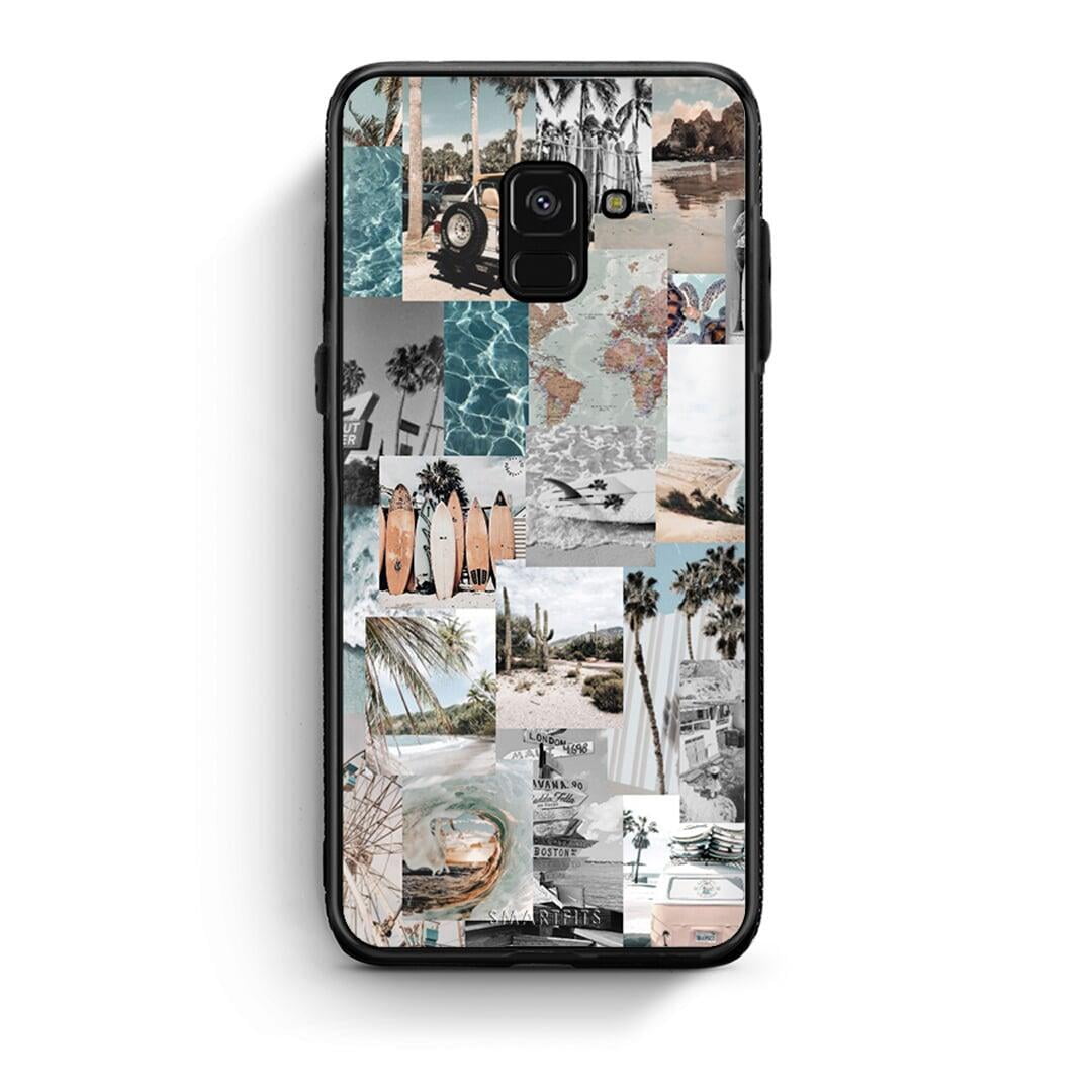 Samsung A8 Retro Beach Life Θήκη από τη Smartfits με σχέδιο στο πίσω μέρος και μαύρο περίβλημα | Smartphone case with colorful back and black bezels by Smartfits