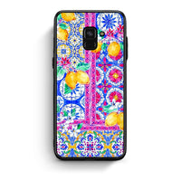 Thumbnail for Samsung A8 Retro Spring θήκη από τη Smartfits με σχέδιο στο πίσω μέρος και μαύρο περίβλημα | Smartphone case with colorful back and black bezels by Smartfits