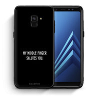 Thumbnail for Θήκη Samsung A8 Salute από τη Smartfits με σχέδιο στο πίσω μέρος και μαύρο περίβλημα | Samsung A8 Salute case with colorful back and black bezels