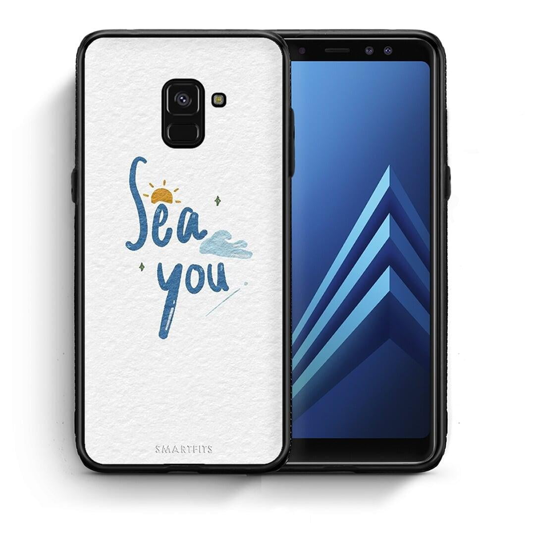 Θήκη Samsung A8 Sea You από τη Smartfits με σχέδιο στο πίσω μέρος και μαύρο περίβλημα | Samsung A8 Sea You case with colorful back and black bezels