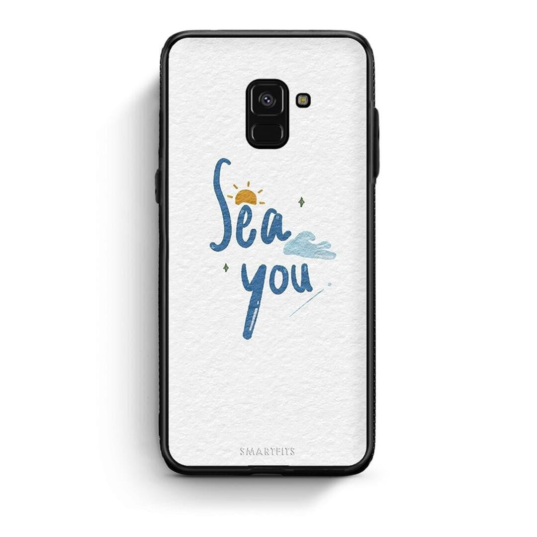 Samsung A8 Sea You Θήκη από τη Smartfits με σχέδιο στο πίσω μέρος και μαύρο περίβλημα | Smartphone case with colorful back and black bezels by Smartfits