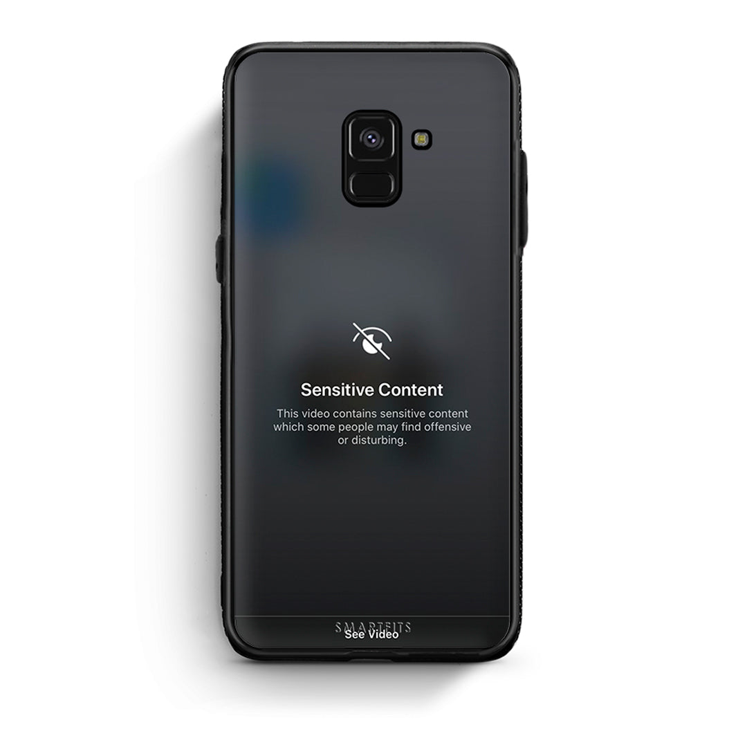 Samsung A8 Sensitive Content θήκη από τη Smartfits με σχέδιο στο πίσω μέρος και μαύρο περίβλημα | Smartphone case with colorful back and black bezels by Smartfits