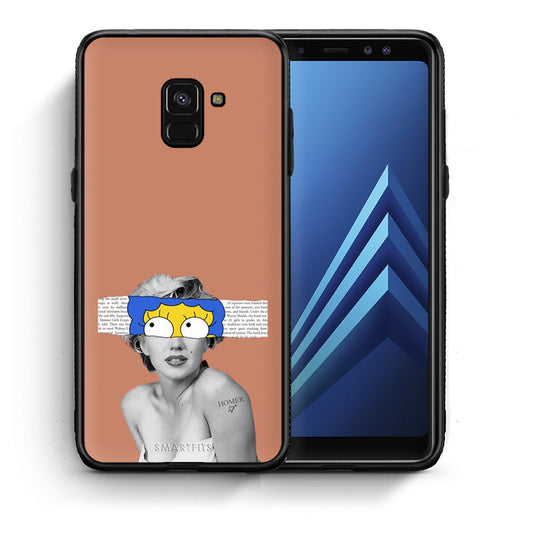 Θήκη Samsung A8 Sim Merilyn από τη Smartfits με σχέδιο στο πίσω μέρος και μαύρο περίβλημα | Samsung A8 Sim Merilyn case with colorful back and black bezels